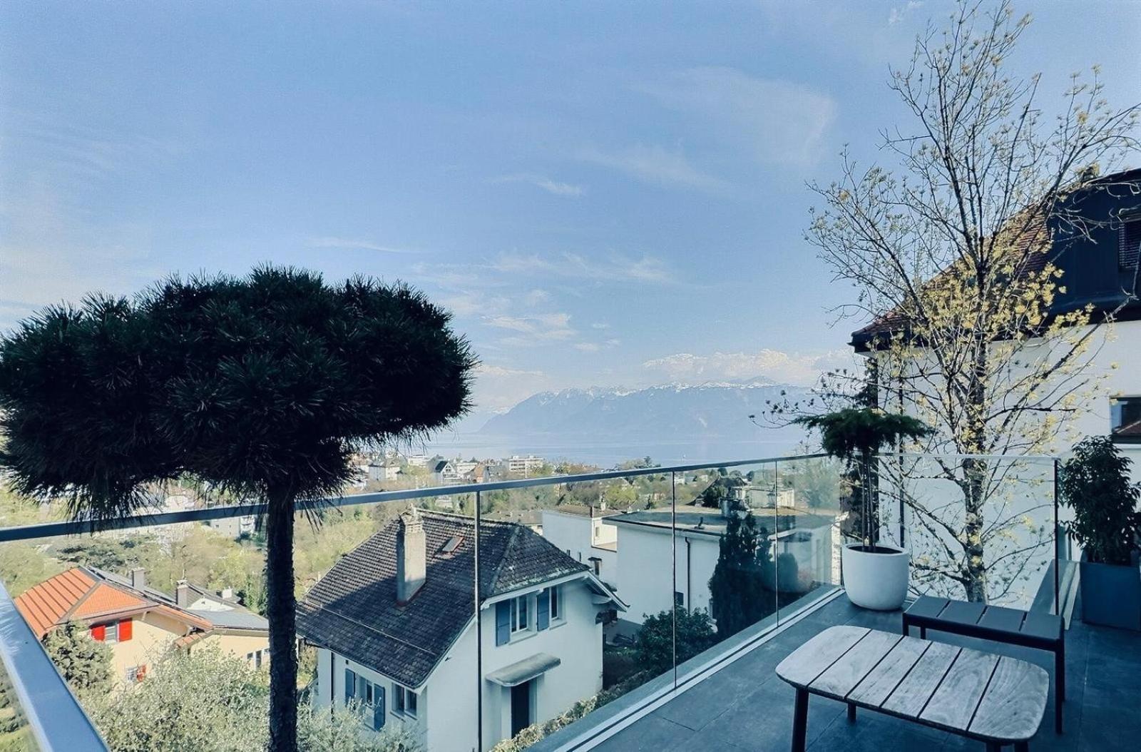 New Luxury Lake View Apartment - Lausanne Kültér fotó